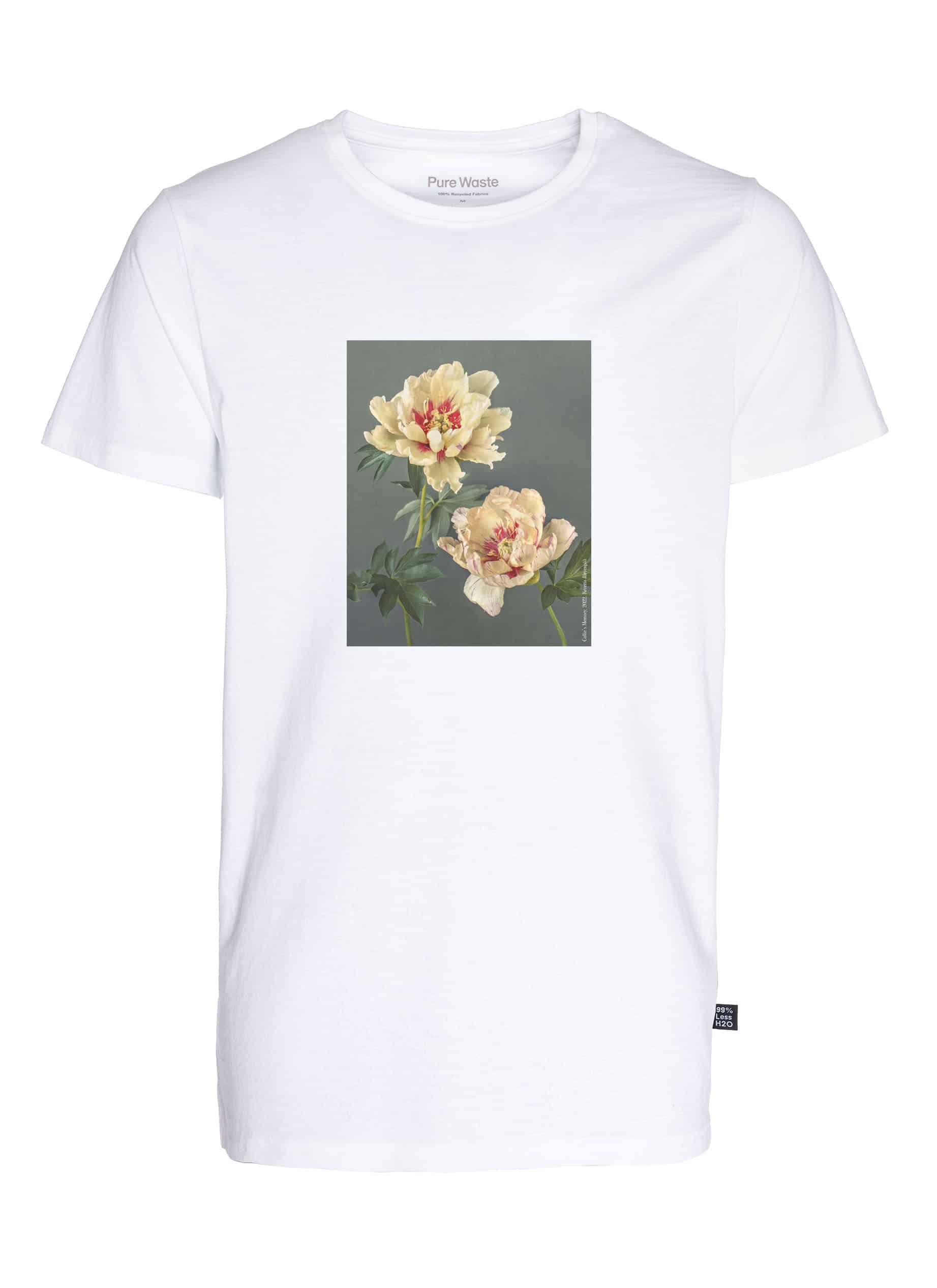 Callies_Memory_Men's_T-shirt_white Valkoinen T-paita Pioni Kreetta Järvenpää