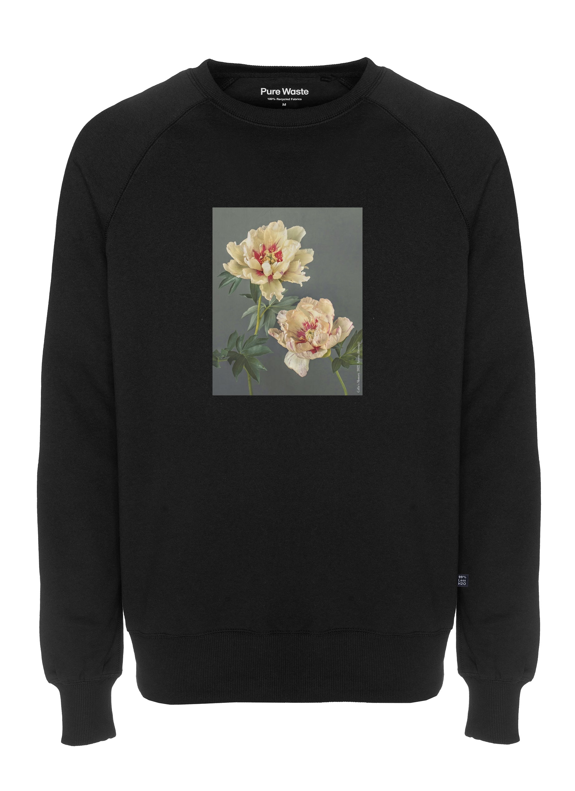 Callies_Memory_sweatshirt_black Musta collegepaita Pioni