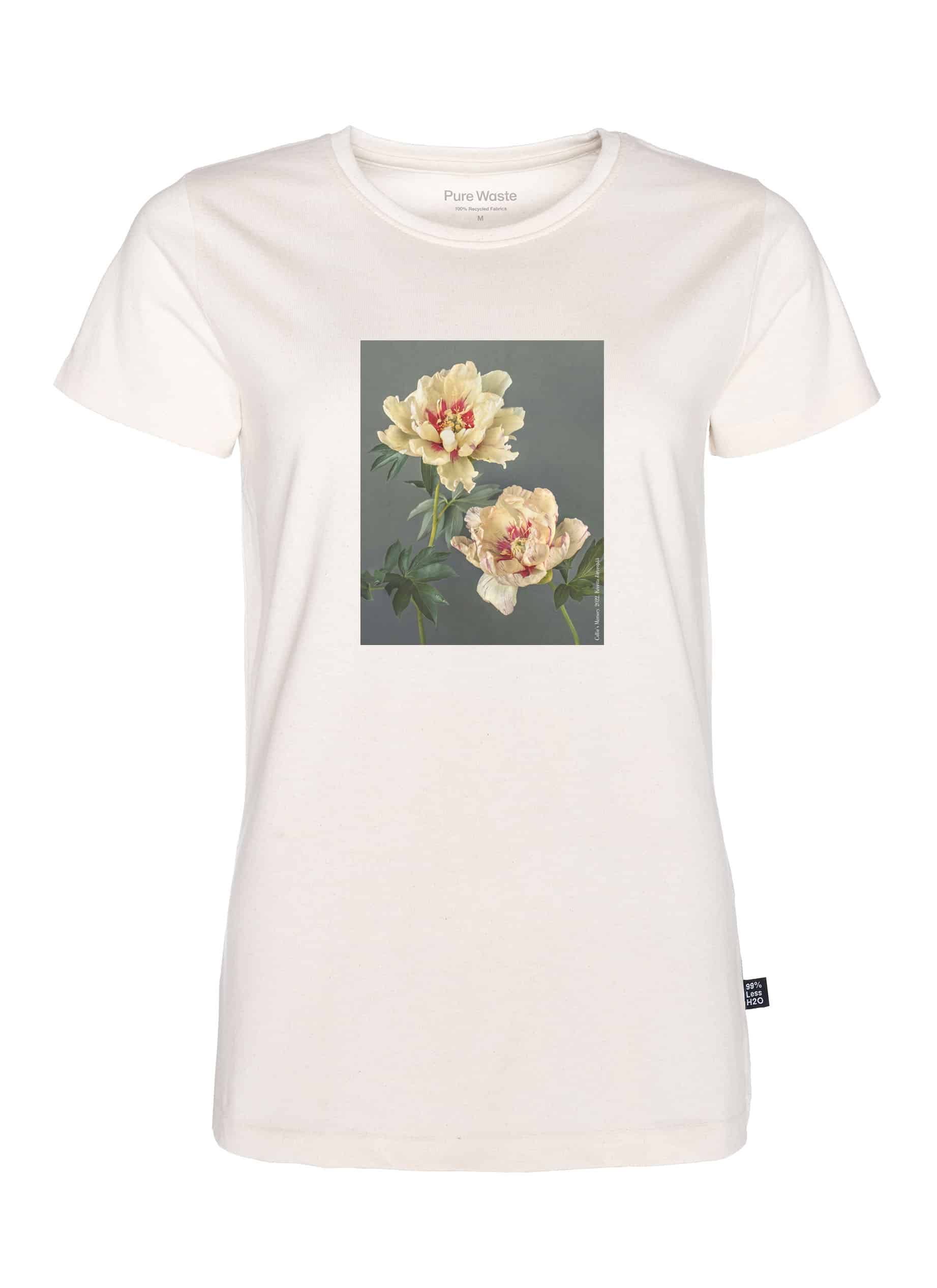 Callies_Memory_Women's_T-shirt_ecru Luonnonvalkoinen naisten T-paita Pioni