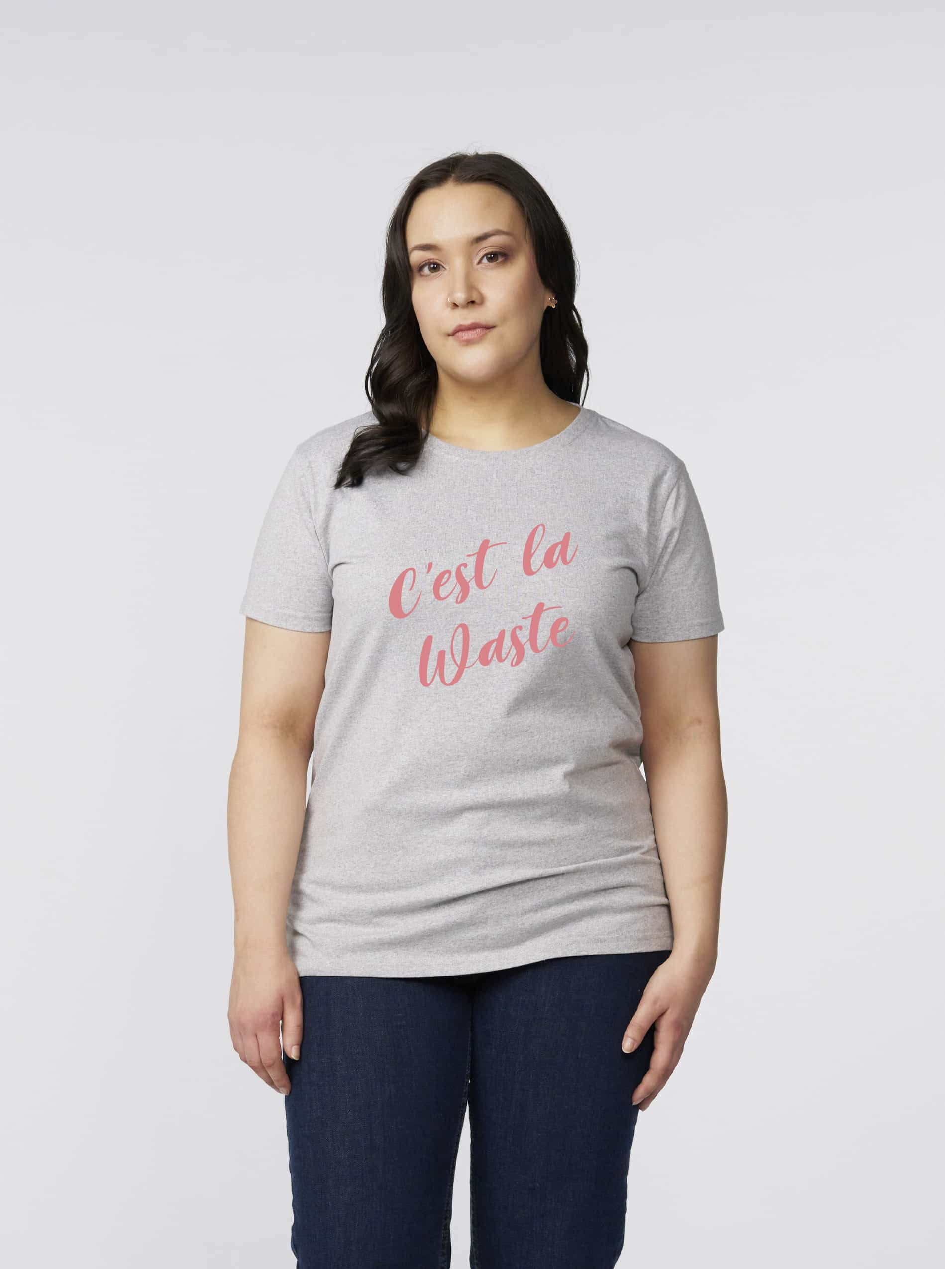 TSW92CLW_purewaste_naisten_t-paita_meleerattuharmaa_cest_la_waste